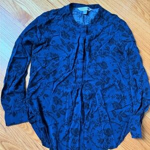 Old Navy - Navy Blue Floral Blouse